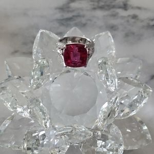 Platinum diamond rubellite